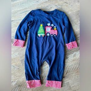 Christmas Tractor Jon Jon 12-18 Months EUC